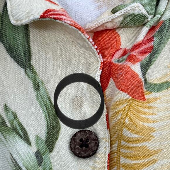 Jamaica Bay Vintage Floral Short Sleeve Tropical Hawaiian Button Down Shirt - Picture 4 of 8